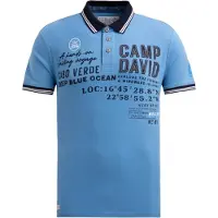 CAMP DAVID T-shirt blå / marinblå / vit