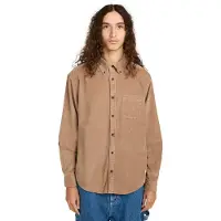 Element - Skjortor - Button Down Regular Corduroy Blue Caribou för UnisexBomull - Storlek L - Brun
