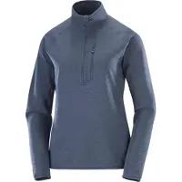 Salomon - Fleece dam - Sntial Lightwarm HZ W Blue Nights för Unisex - Storlek S - Blå
