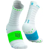 Compressport Pro Racing Socks v4.0 Ultralight Run High White Green, Size Size 3