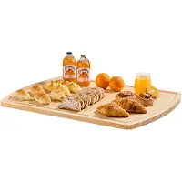 Vevor Nudelbräda Spisskydd, Spisskydd för Gasbrännare &amp; Elspis, Skärbräda i Bambu med Juice Grooves, Spisskydd/Köksdisk för Husvagn, Bänkyta &amp; Bricka, Naturfärgad