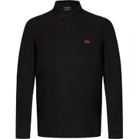 Armani Exchange för män. XM001288AF17321MC536 Polo Relax svart (L), Casual, Bomull, Lång ärm