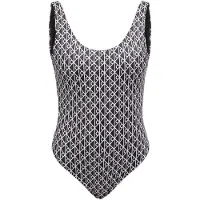 Calvin Klein Swimwear Baddräkt svart / vit