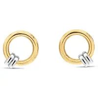 Calvin Klein Two Tone Circular Stud Earrings