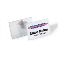 Durable 815719, Namnskylt, Liggande, Transparent, 7,5 cm, 4 cm, 50 styck