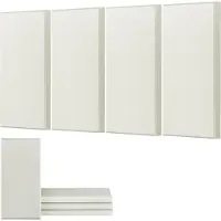 Vevor 4 st akustiska paneler, 2 tum tjocka 23,6 x 11,8 tum ljudabsorberande paneler i glasfiber, självhäftande ljudisolerade väggskivor, för studior, kontor, hemmabio, mötesrum, beige