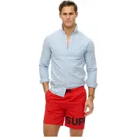 Superdry för män. M3010244A Röd grafisk baddräkt (XL), Strandkläder, Återvunnen polyester, Hållbar