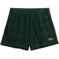 Superdry för kvinnor. W7110459A Country Club lockiga stickade shorts grön (36), Casual, Bomull