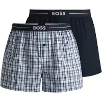 BOSS Boxershorts 'Nos' ljusblå / mörkblå / vit