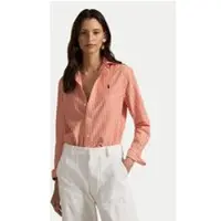 Ralph Lauren för kvinnor. 211971514502 Skjorta i bomull och linne Classic Fit orange (S), Casual, Lång ärm