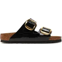 Birkenstock Pantolette 'Arizona' guld / svart