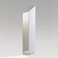 Marset LED pollare Domus, dimbar, Vitt / opal, Aluminium / grå / zink, Design, LED-utomhuslampa
