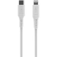 FIXED - Lightning-kabel - 24 pin USB-C hane till Lightning hane - 2 m - MFI-certifierad - vit - USB Power Delivery (60W), up to 480 Mbps