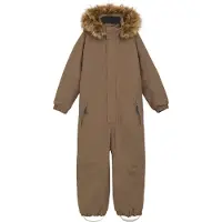 Color Kids Kids' Coverall With Fake Fur Fossil