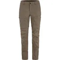 Fjällräven Women's Abisko Hybrid Trail Trousers Zip-Off Suede Brown