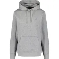 Gant för män. 2007058 Sweatshirt med huva och grå sköld (XXL), Casual, Bomull, Lång ärm
