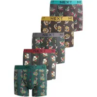 Next Boxershorts senap / mörkgrå / mörkröd / svart