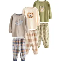 Next Pyjamas beige / blå / taupe / oliv