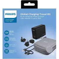 Philips reseadapter med powerbank 5000 mAh