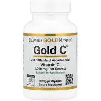 California Gold Nutrition Gold C, Usp-grad C-vitamin, 1 000 mg, 60 vegetabiliska kapslar