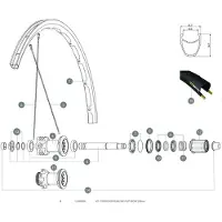 Mavic Ksyrium Disc 2018 Bakre Högra Ekrar 12 Enheter