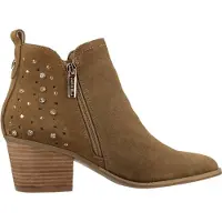 Carmela för kvinnor. 16315102-CAMEL Ankelstövlar i läder 163151 brun (40), Hud, 3 till 5 cm, Före, Zip, Casual