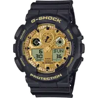 Casio GA-100GGB-1A9ER Klocka Herr Svart — Kapsel 51 mm, Vattentålig 20 bar, Armband plast
