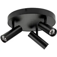 SG ARMATUREN Væg/Loftarmatur Tube Micro Trio LED 18W, 2700K, 930 lumen, sort