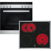 Siemens HE113FBS2+EA645GN17, Keramisk, 4 zone(s), Glass-keramisk, Svart, Röra, 58,3 cm