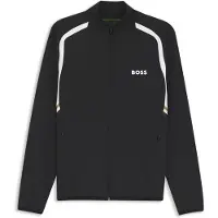 BOSS Active Zip-up sweatshirt with temperature-regulating performance