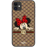 MANIACASE Telefonfodral - Gucci - Iphone 12 - Mjukt - Silikon - Mönster Minnie svart