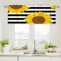 Cozy Up Home Gardinvalans, Vildblommor Vår Akvarell Blomma Blommönster Växter Kort Stång Fönsterbehandling för vardagsrum, sovrum, kök, badrum 26X45inchX2pcs
