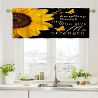 Cozy Up Home Gardinvalans, Vildblommor Vår Akvarell Blomma Blommönster Växter Kort Stång Fönsterbehandling för vardagsrum, sovrum, kök, badrum 26X45inchX2pcs