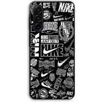 CAPACHEAP Coque de téléphone - MANIACASE - Samsung Galaxy A37 - Silicone TPU - Motif Nike Air graffiti noir et blanc - Antichoc svart