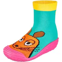 Playshoes Strand-/badsko 'Die Maus Freunde' turkos / gul / orange / rosa