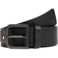 Tommy Hilfiger Tommy Jeans Scanton Logo Textured Leather Belt