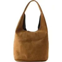 Calvin Klein Suede Slouchy Curved Bag