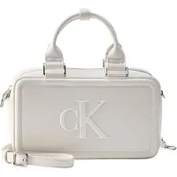 Calvin Klein Handväska 'BOLD CK ELONGATED' vit