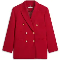 Tommy Hilfiger Timeless Wool Blend Relaxed Double Breasted Blazer