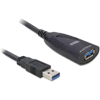 DeLOCK USB-kabel USB 3.0 USB-A kontakt, USB-A uttag, DC-uttag 3,5 mm 5.00 m Flerfärgad 83089