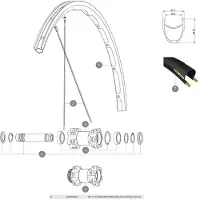 Mavic Ksyrium Disc 2018 Vänstra Ekrar 12 Enheter