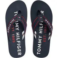 Tommy Hilfiger Webbing Strap Logo Flip Flops