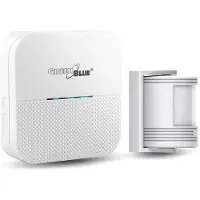 Greenblue GB212 trådlös dörr-/ingångsindikator, rörelsesensor, 52 melodier, vit, 230V, max 8 sensorer