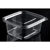 CaterSource Engångsbägare 500 ml 90x105x55 mm fyrkantig med lock RPET klar, 100 st/fp