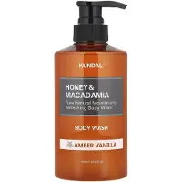 Kundal Nature Honey & Macadamia Natural Moisturizing Body Wash [Amber Vanilj] Djupnring Natural Extracts Blend 10 000 ppm Honung Sker fr alla