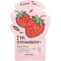 TonyMoly , I'm Strawberry, Even Tone Beauty Mask Sheet, 1 ark, 21g (0,74 oz)