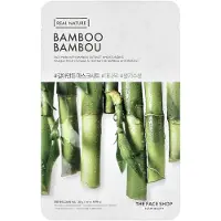 THE FACE SHOP , Real Nature, Skönhetsansiktsmask, Bambu, 1 ark, 20g (0.7oz) beige