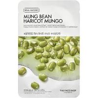 THE FACE SHOP , Real Nature, Skönhetsansiktsmask, Mungböna, 1 ark, 20g (0.7oz) beige