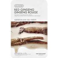 THE FACE SHOP , Real Nature, Skönhetsansiktsmask, Röd ginseng, 1 ark, 20g (0.70oz)