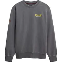 Superdry för män. M2014289A Heritage Tab Loose Crew Sweatshirt blågrå (XL), Casual, Bomull